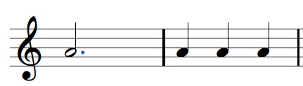 Dotted minim example 2