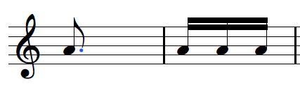 Dotted quaver example 2