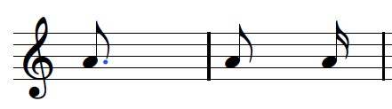 Dotted quaver example