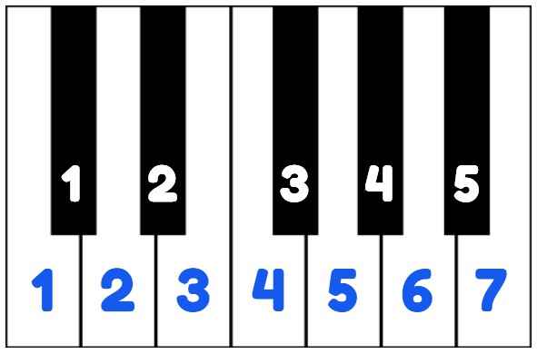 12 keys of the piano