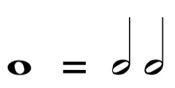 semibreve equals two minims